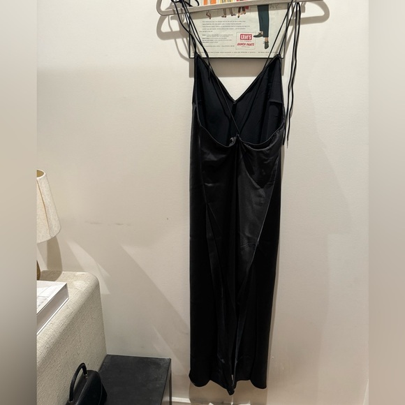 NWT Victoria Secret Black Satin Slip Dress - Picture 2 of 3